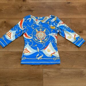 J. McLaughlin Catalina Cloth XS Nautical Print